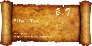 Bibel Tea névjegykártya